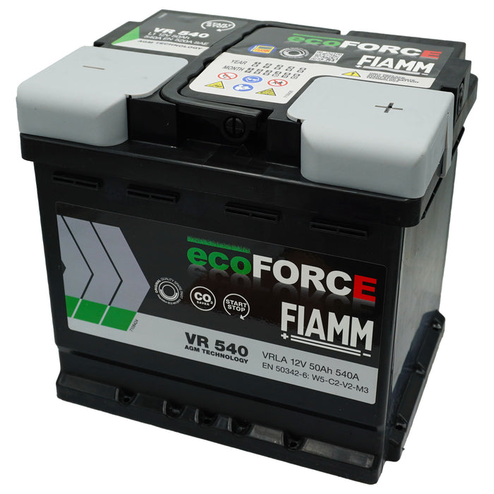 Fiamm VR540 (079AGM) 12V 50Ah 540A AGM Stop-Start Car Battery