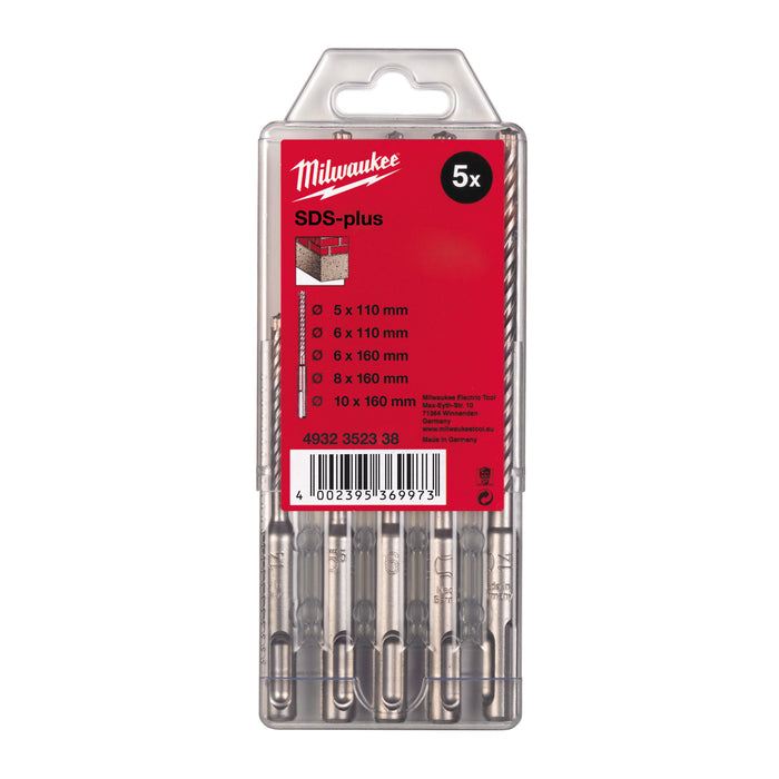 Milwaukee SDS-Plus M2 drill bit set (5pc)