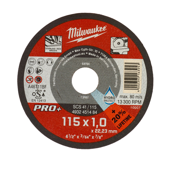 Milwaukee Cutting Disc SCS 41 / 115SCS 41 / 115 X 1 X 22 Mm - 1 Pc