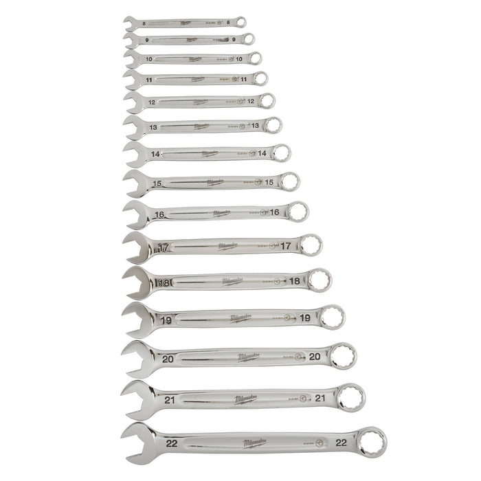 Milwaukee MAX BITE™ Metric Combination Spanner Set (15 Pc)