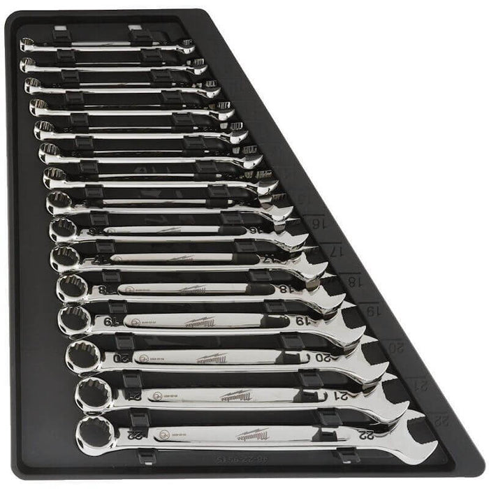 Miwlaukee Combination Spanner Set 15 pc Maxbite Metric