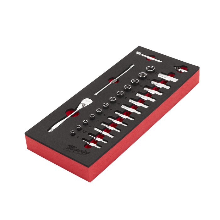 Milwaukee 1/4″ Ratchet And Socket Set Foam Insert