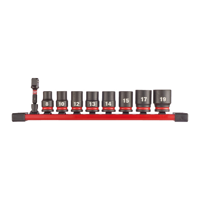 Milwaukee  SHOCKWAVE IMPACT DUTY socket standard rail set (9pc)