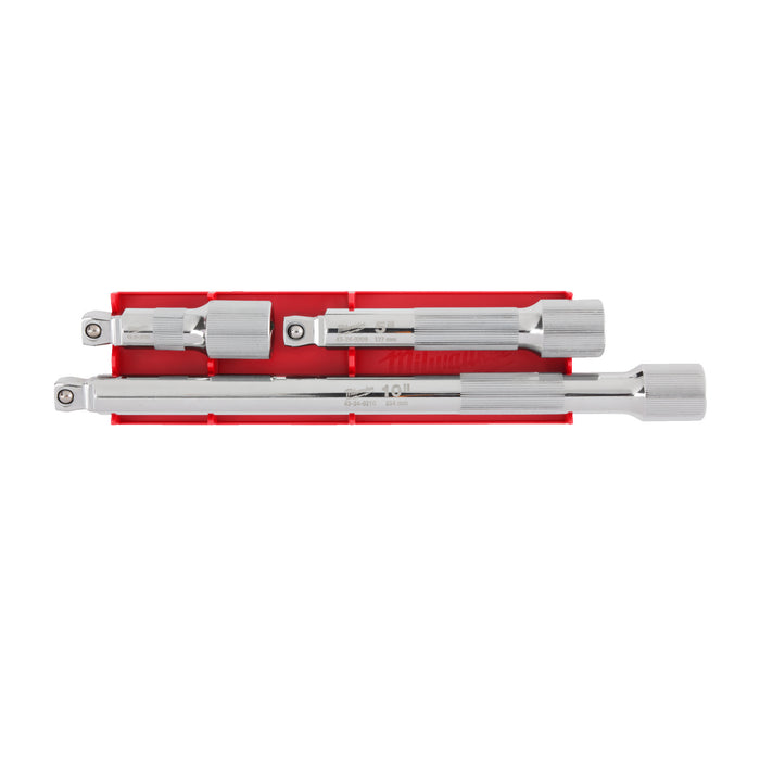Milwaukee ½″ Drive Wobble Extension Set 3Pc