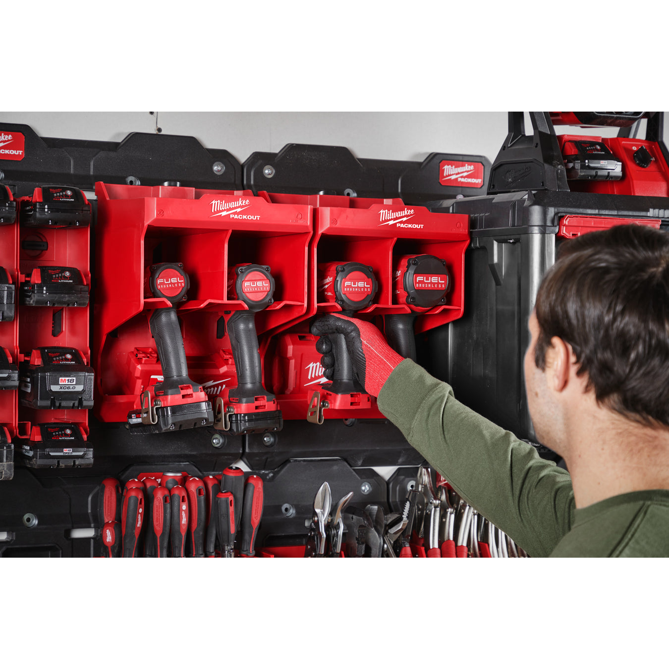 Milwaukee PACKOUT drill storage station Tadhg Hawes Motor Parts