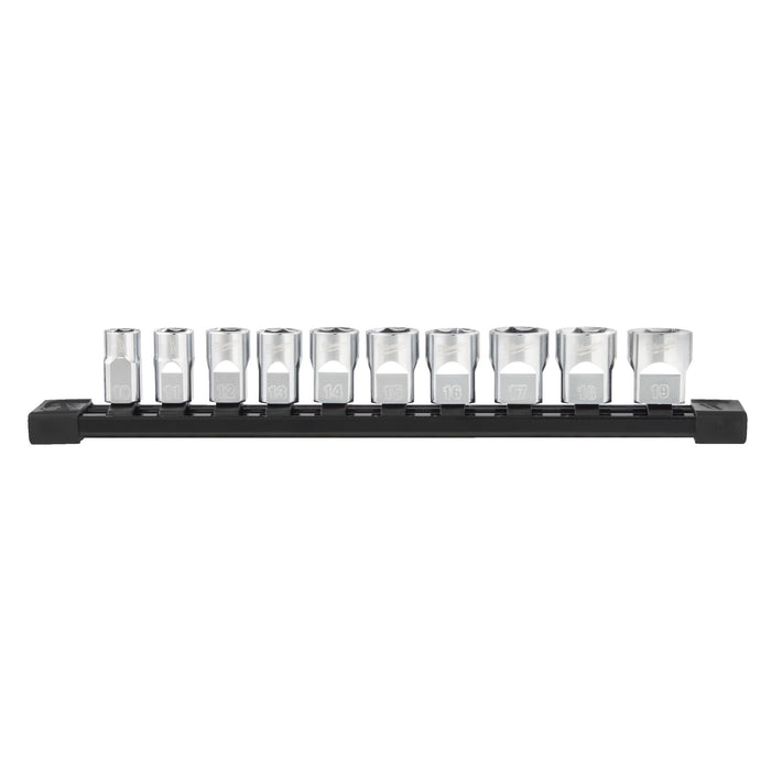Milwaukee ⅜″ Drive 10PC Metric Chrome Sockets