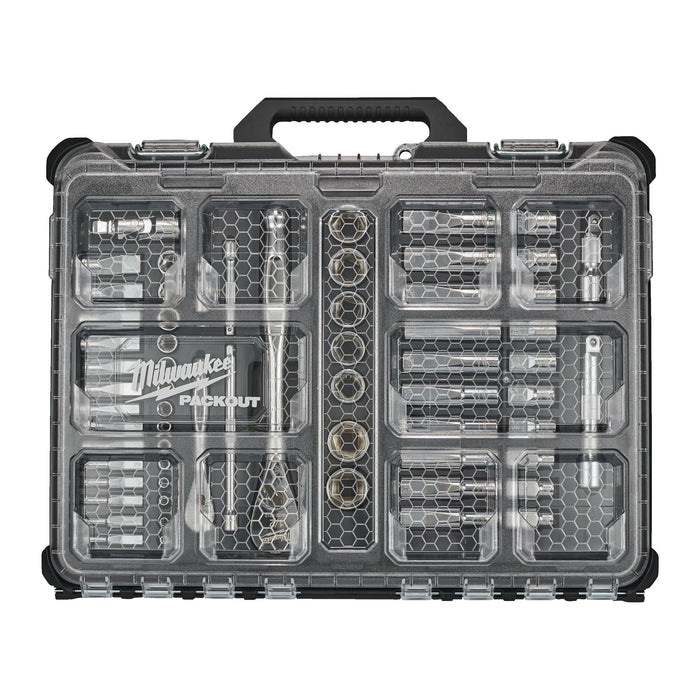 Milwaukee PACKOUT™ 1/4″ & 1/2″ 63Pc Ratchet And Socket Set