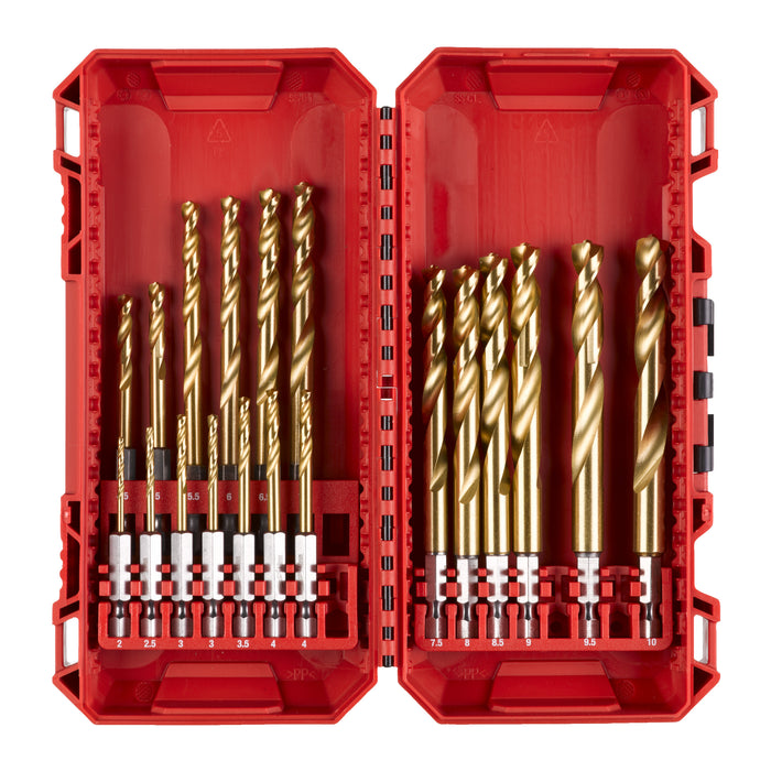 Milwaukee Shockwave HSS-G Tin Red Hex Set (19Pc)