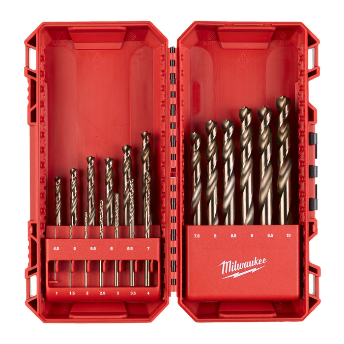 Milwaukee RED COBALT HSS-Ground Set (19Pc)
