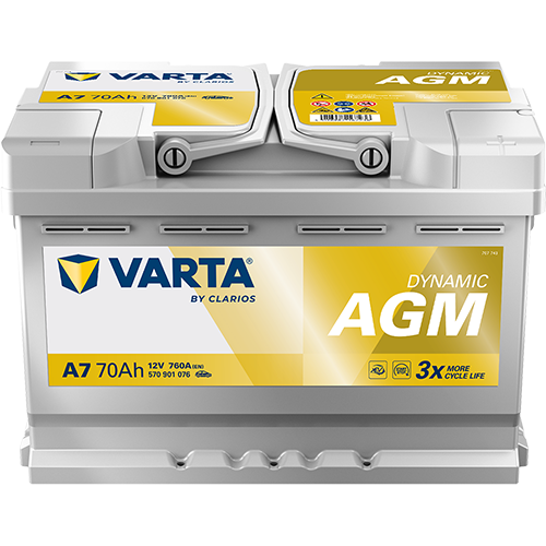 Varta A7 (096AGM) 12V 70Ah 760A AGM Stop-Start Car Battery