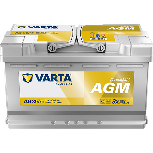 Varta A6 (110AGM) 12V 80Ah 800A AGM Stop-Start Car Battery
