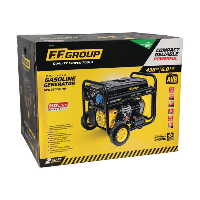 FF Group Petrol Generator 6.8KVA 438cc Electric Start GPG 6800E | FF46098