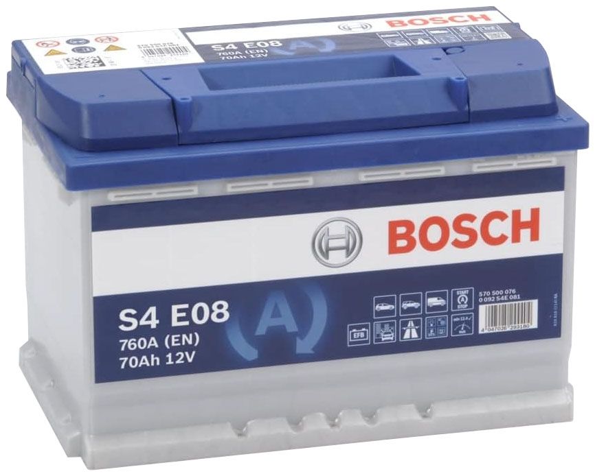 Bosch S4E08 (096EFB) 12V 70Ah 760A EFB Stop-Start Car Battery