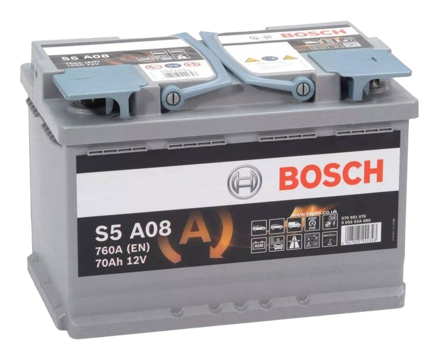 Bosch S5A08 (096AGM) 12V 70Ah 760A AGM Stop-Start Car Battery
