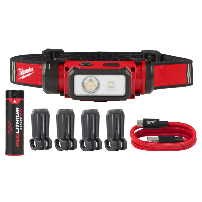 Milwaukee USB Rechargeable Headlamp 600 Lumens L4HL2-301