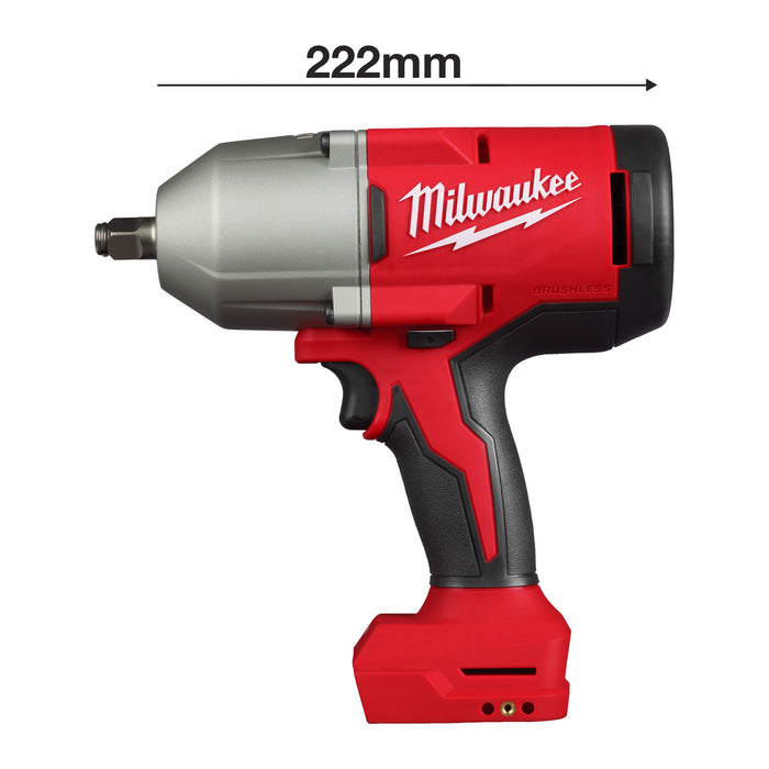 Milwaukee M18™ Brushless ½″ High Torque Impact Wrench With Friction Ring M18BLHIWF12-0X