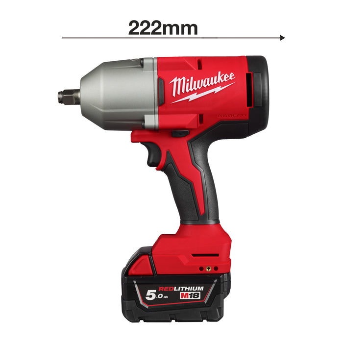 Milwaukee M18™ Brushless ½″ High Torque Impact Wrench With Friction Ring M18BLHIWF12-502X