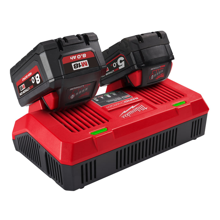 Milwaukee M18 dual bay rapid charger M18DFC