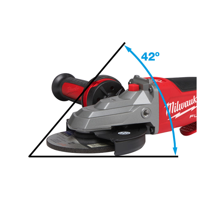 Milwaukee M18 FUEL™ 125 Mm Flathead Braking Angle Grinder With Paddle Switch M18FSAGF125XPDB-0X