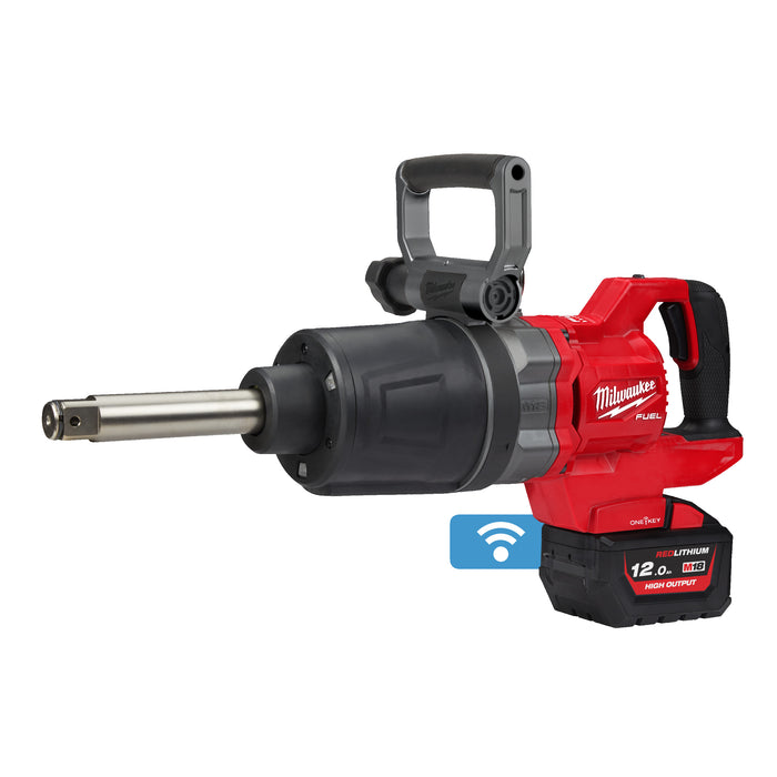 Milwaukee M18 FUEL ONE-KEY 1 high torque D-handle impact wrench with friction ring and extended anvil M18ONEFHIWF1D -121C