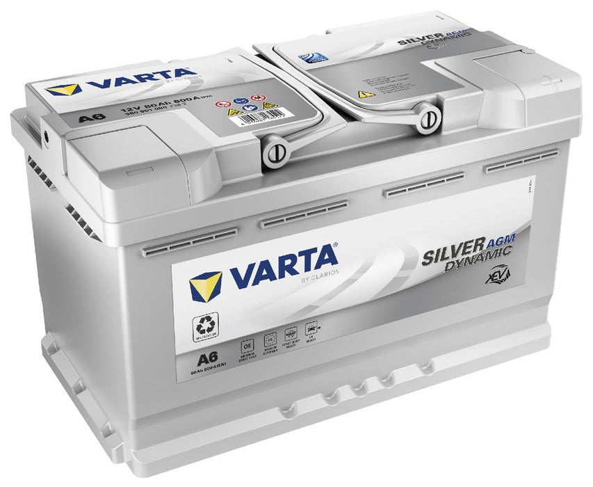 VARTA A6 Silver Dynamic 110AGM Car Battery – 12V 80Ah (580901080)
