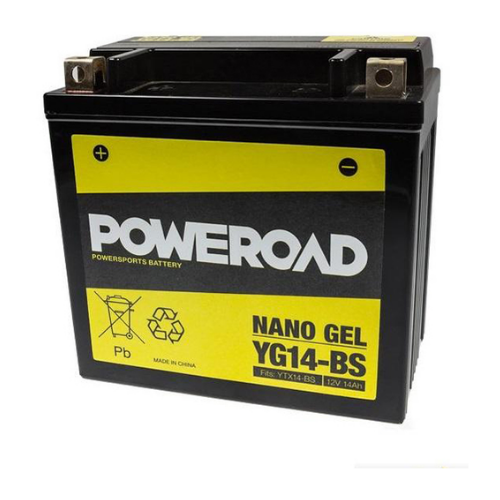 YTX14-BS 12V 12Ah 200A Nano Gel Motorcycle Battery