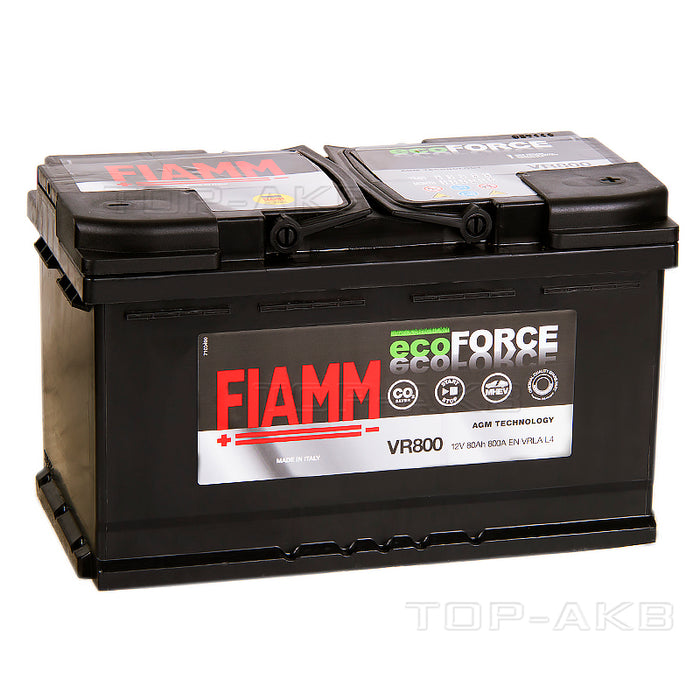 Fiamm VR800 (110AGM) 12V 80Ah 800A AGM Stop-Start Car Battery