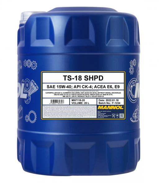 MANNOL MANNOL TS-18 15W-40 CK-4 Product Information MN7118-20