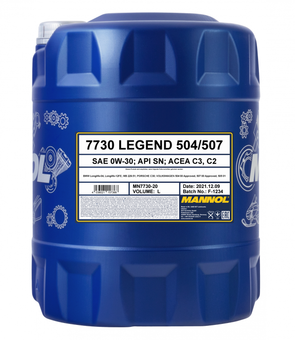 MANNOL MANNOL Legend 504/507 0W-30 Product Extract MN7730-20