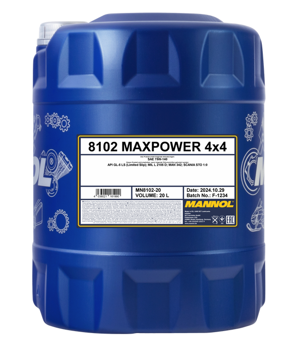 MANNOL Maxpower 75W-140 GL-5 Product Information 8102