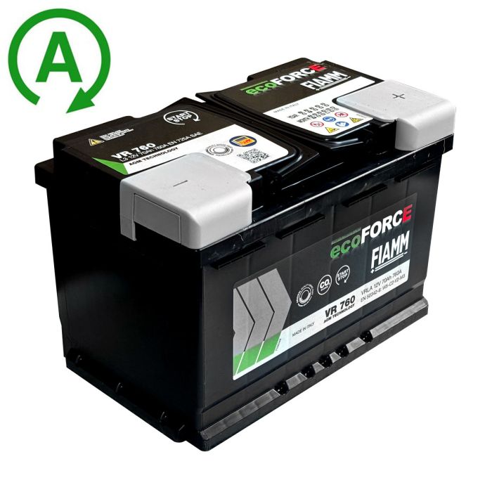 Fiamm VR760 (096AGM) 12V 70Ah 760A AGM Stop-Start Car Battery